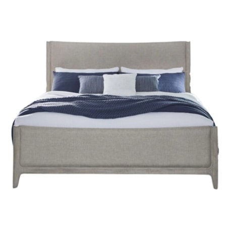 Upholstered King Panel Bed