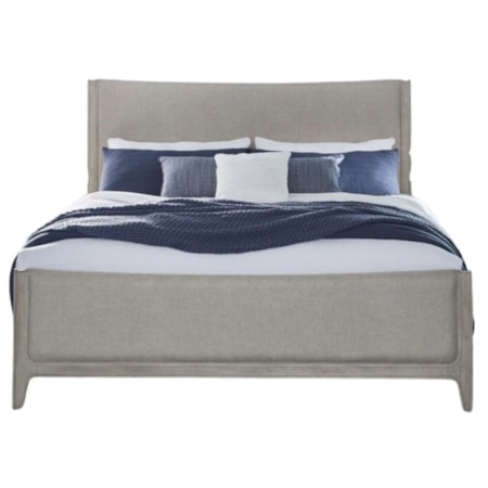 Upholstered King Panel Bed
