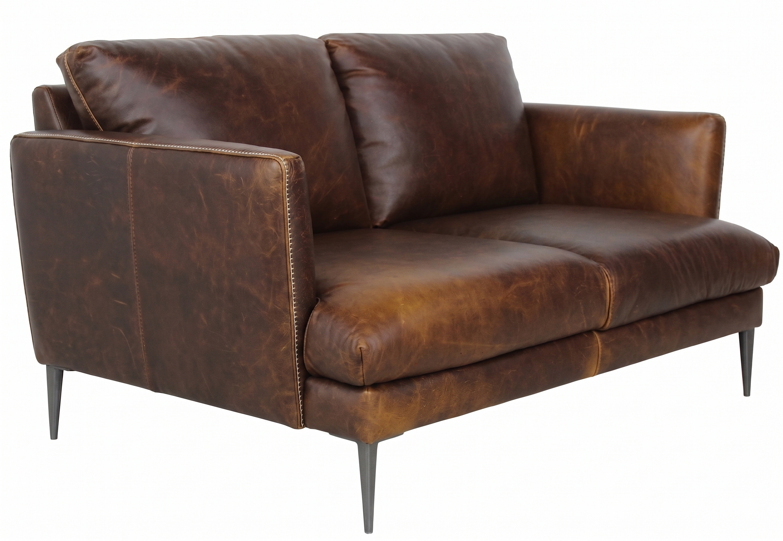 Italian Leather Loveseat