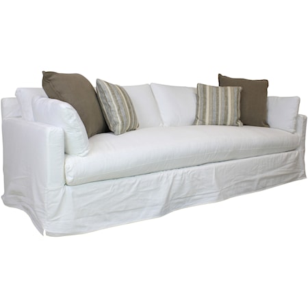 Slip Covered Bench Seat Sofa