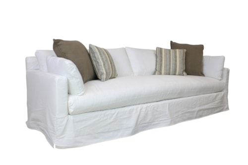 Slip Covered Bench Seat Sofa