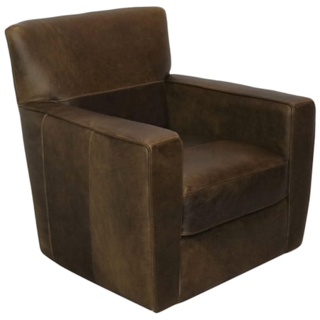 Italian Leather Swivel Chair