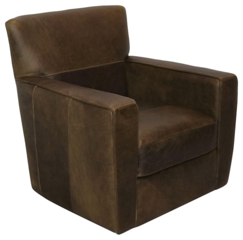 Italian Leather Swivel Chair