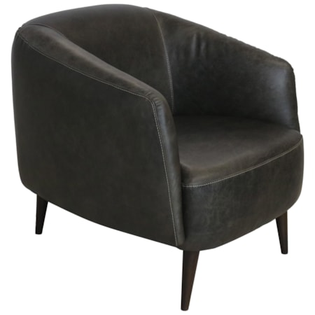 Italian Leather Accent Chair