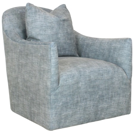 Swivel Slipcover Chair