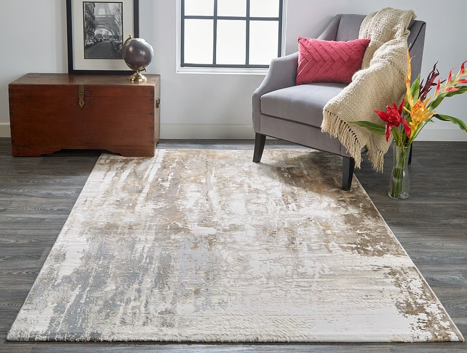 7'9"X10 GRAY BEIGE RUG