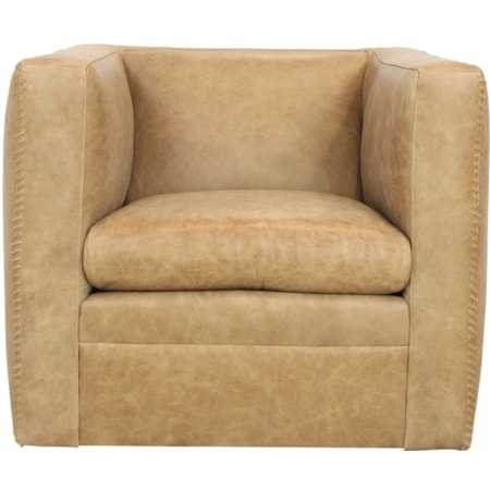 Hudson Leather Swivel Chair