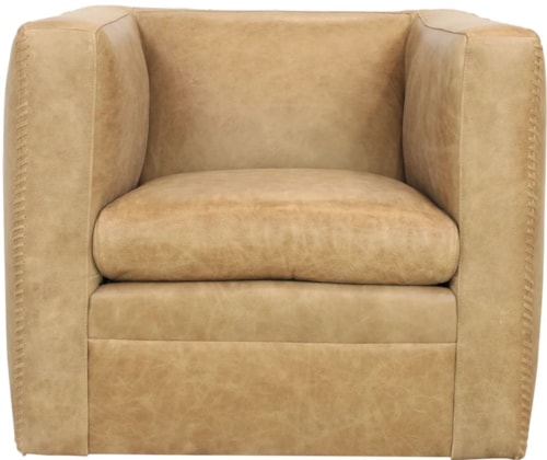 Hudson Leather Swivel Chair