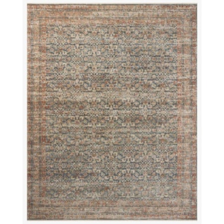 Blue Rust 4 x 8 Rug