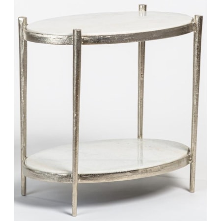 Marble Top End Table