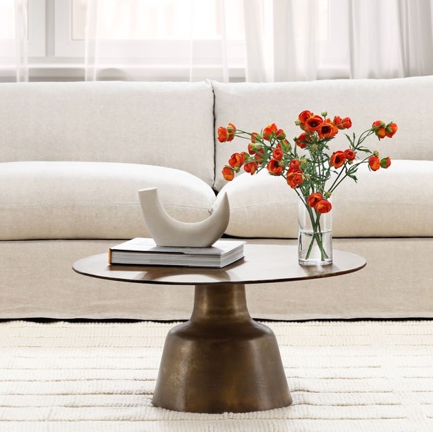 BRASS COCKTAIL TABLE 