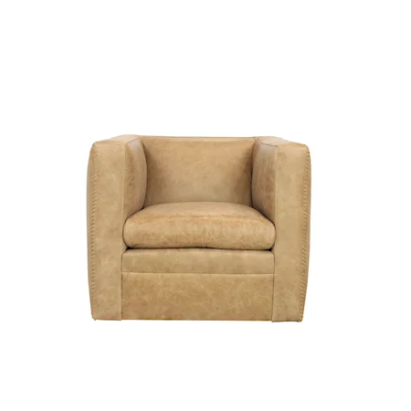 Hudson Leather Swivel Chair