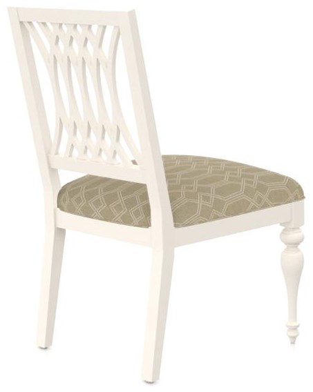 White Upholstered Farmhouse Side Chair