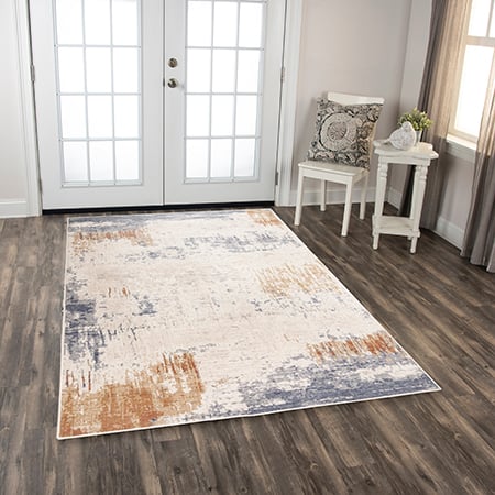 Beige Blue 9 x 12 Rug