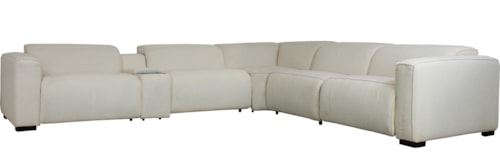 Six piece power sectional