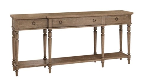 Transitional 3-Drawer Sofa Table