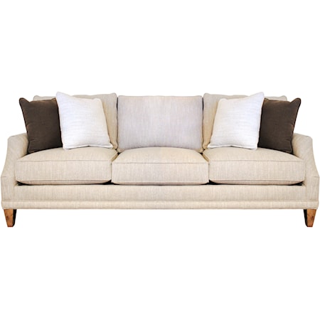 Customizable Transitional Sofa Turned Legs