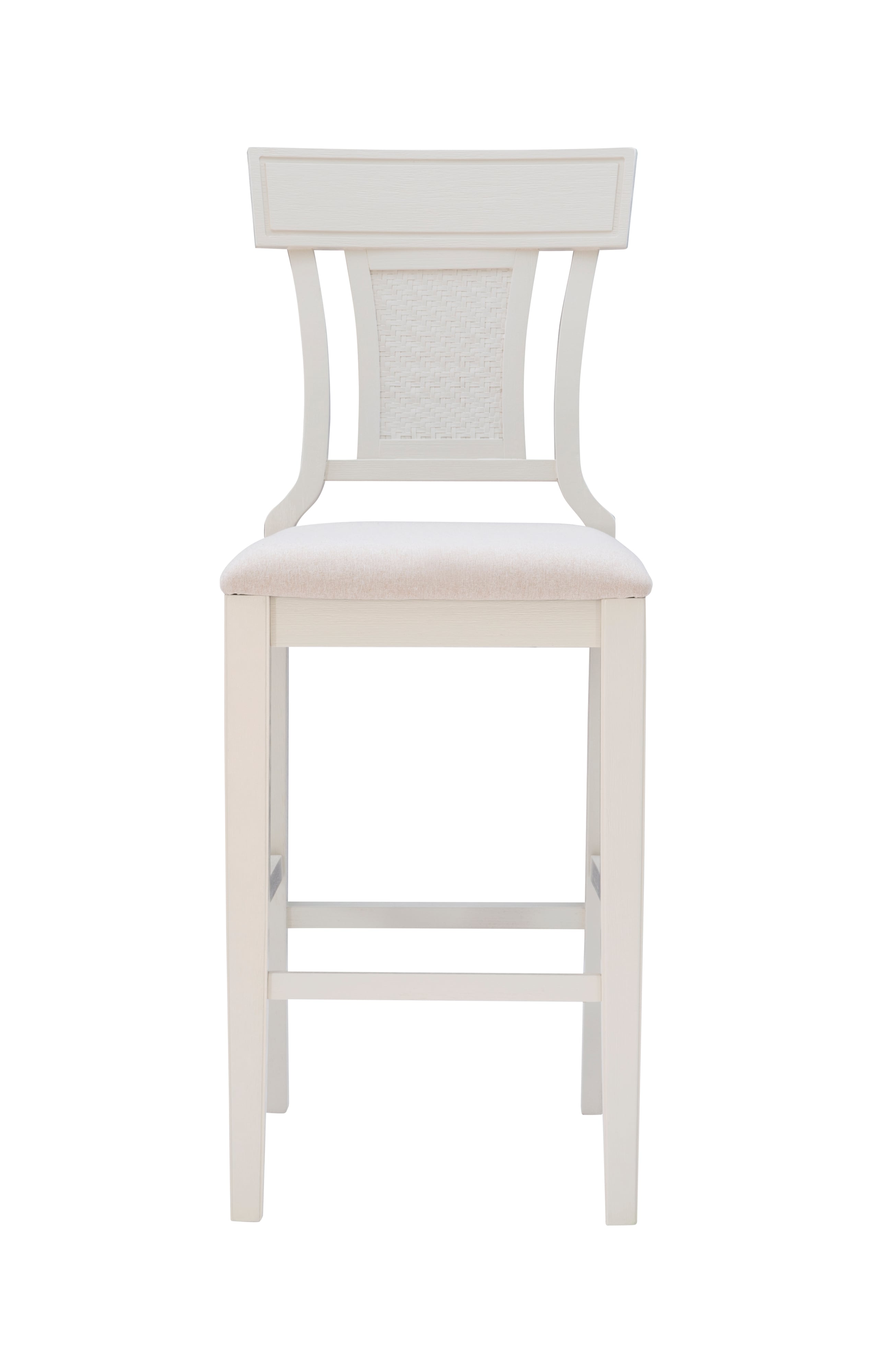 White Upholstered Bar Stool