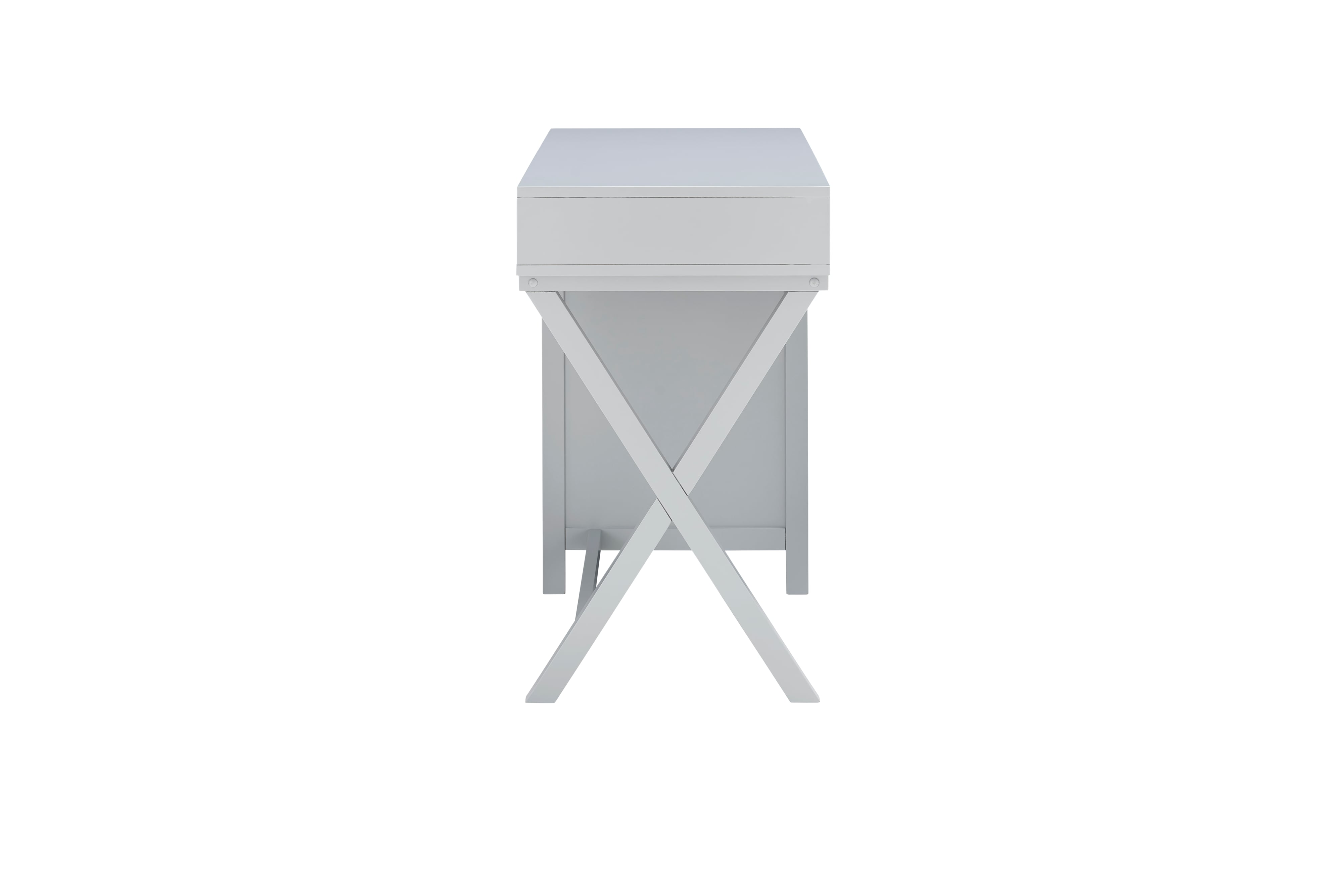 Gray 4-Drawer Side Storage Desk
