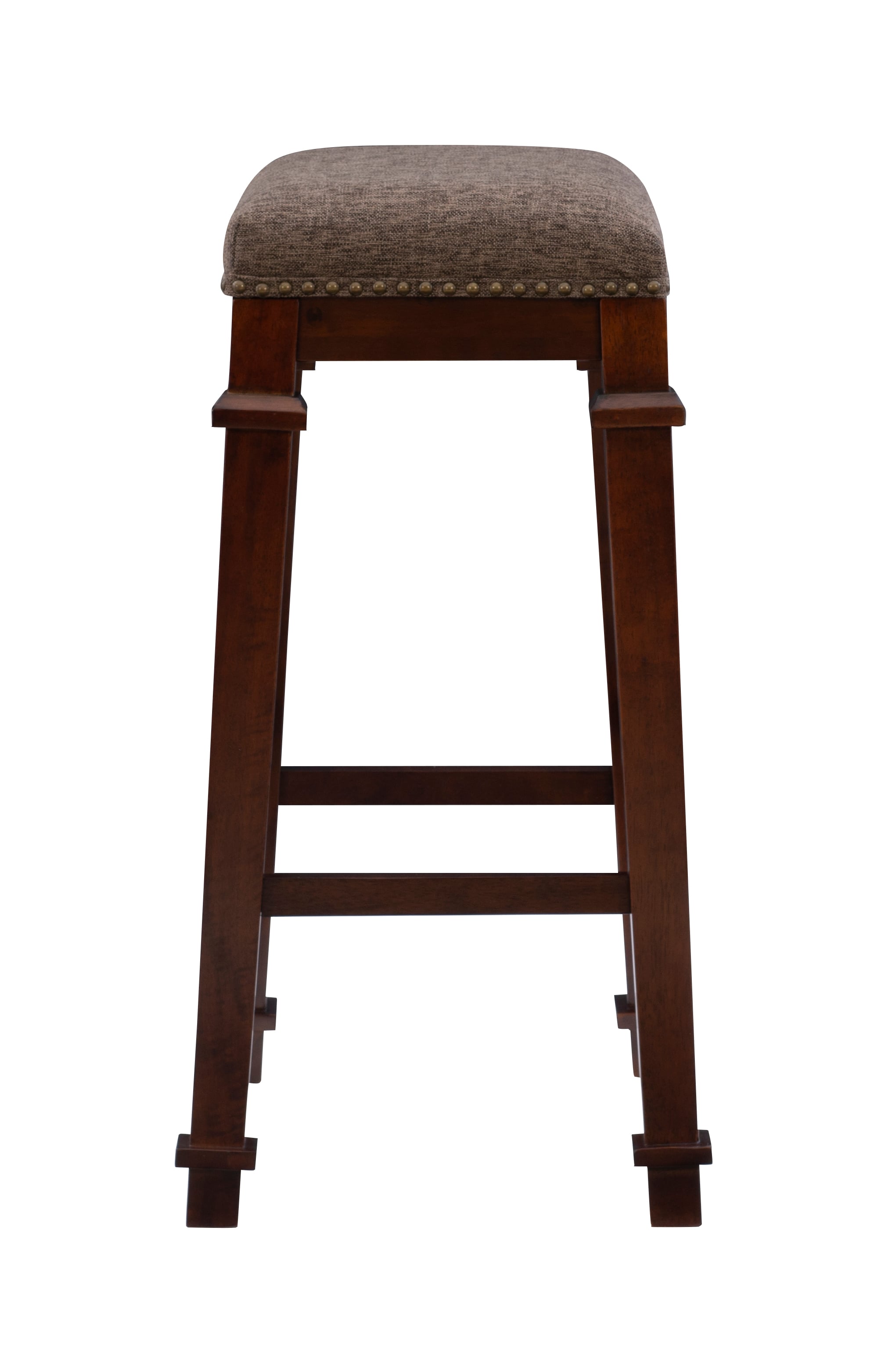 Backless Tweed Bar Stool