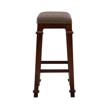 Backless Tweed Bar Stool