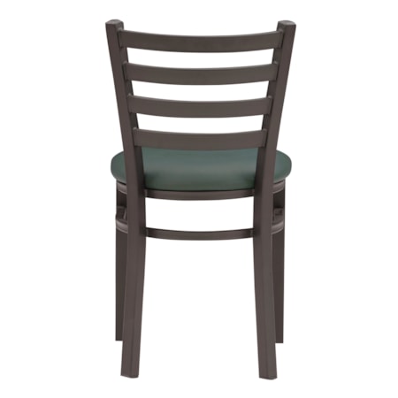 Metal Side Chair W/ Upholstered Seat