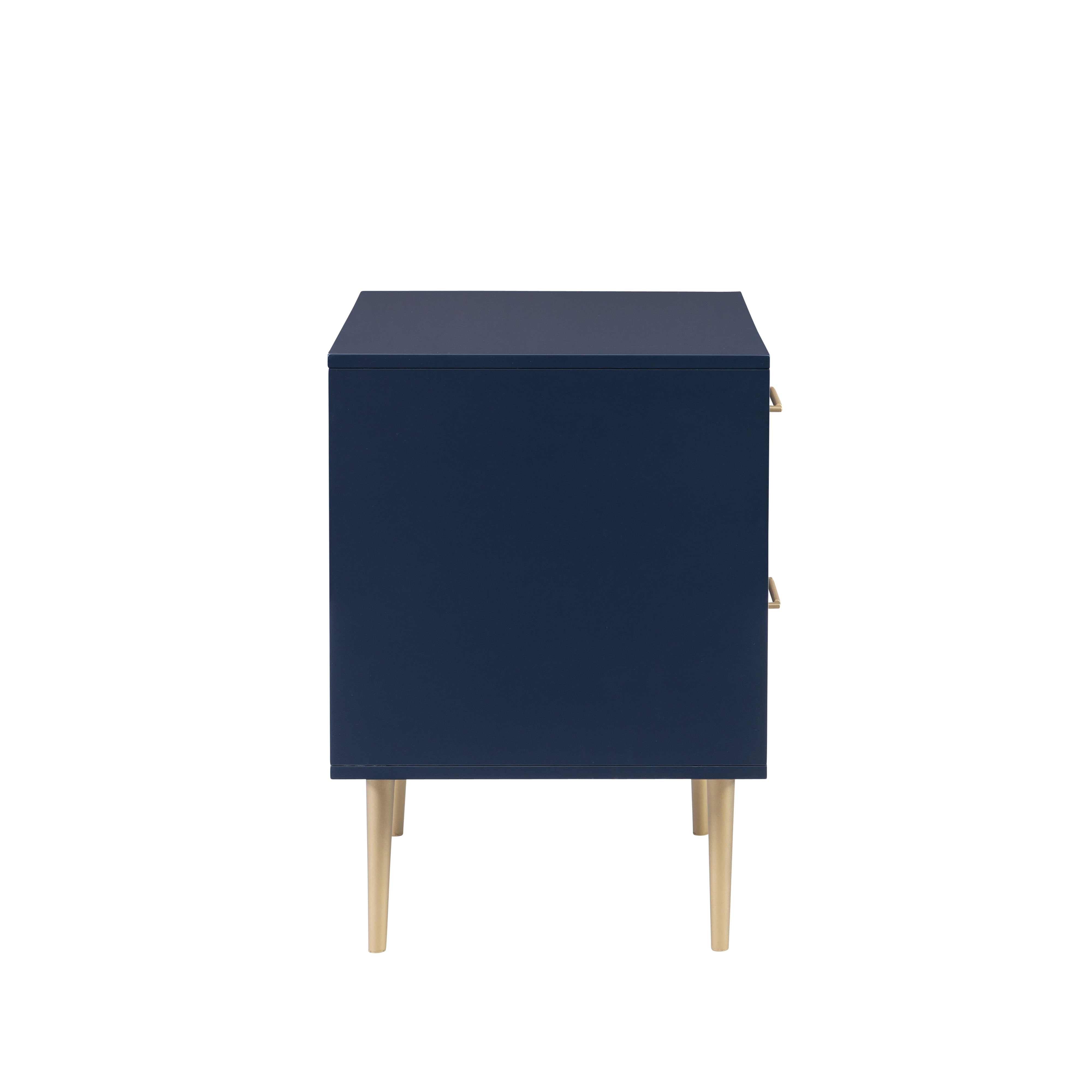 Gwyneth Glam Navy 2 Drawer Night Stand