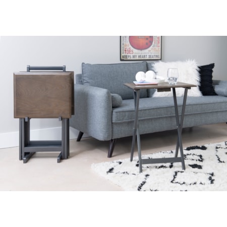 Marlowe Grey Tray Table Set