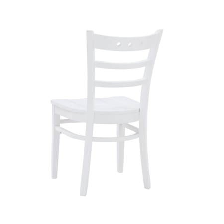 White Solid Beechwood Side Chair