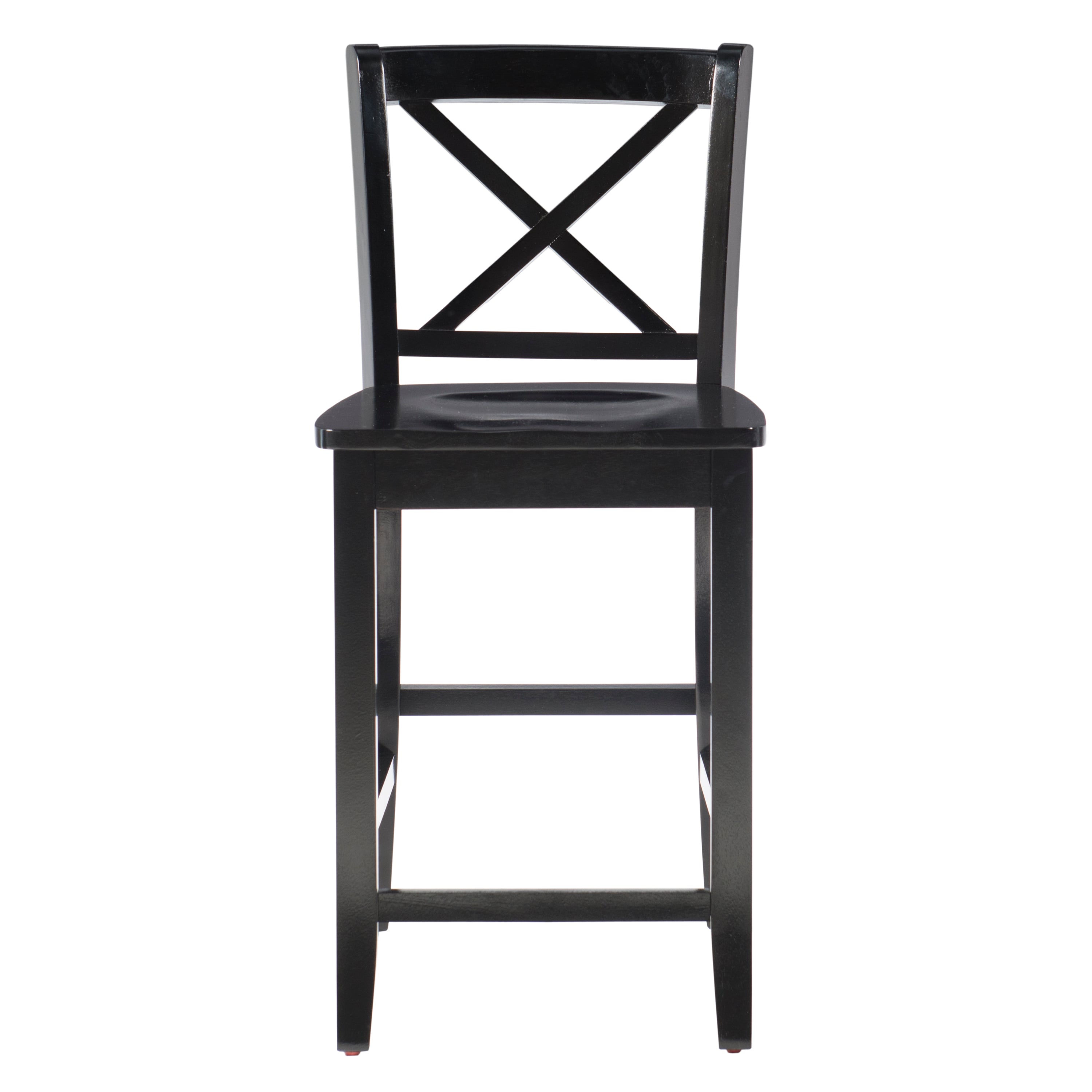 Linon Linon Black X-Back Counter Stool