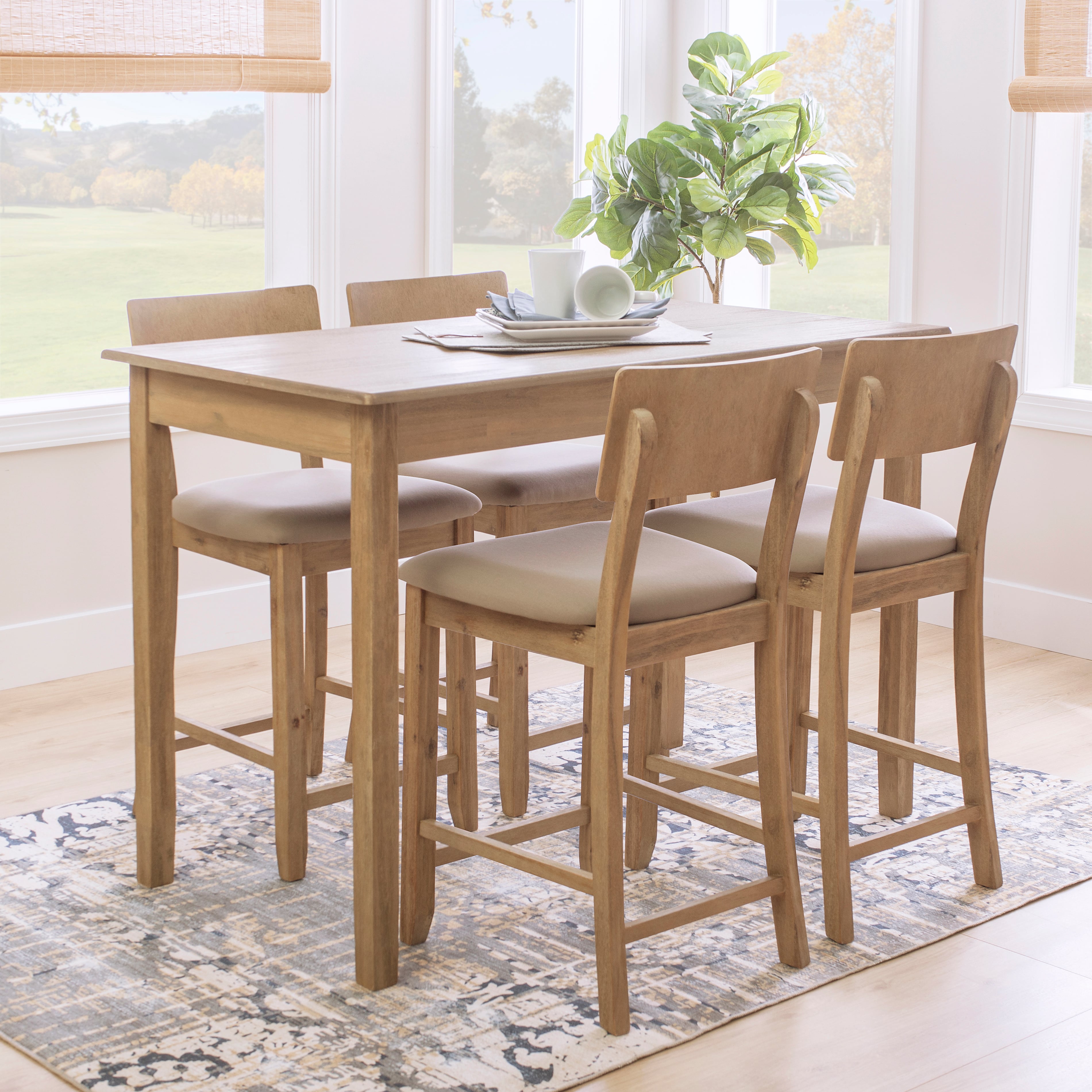 5-Piece Tavern Counter Height Dining Set