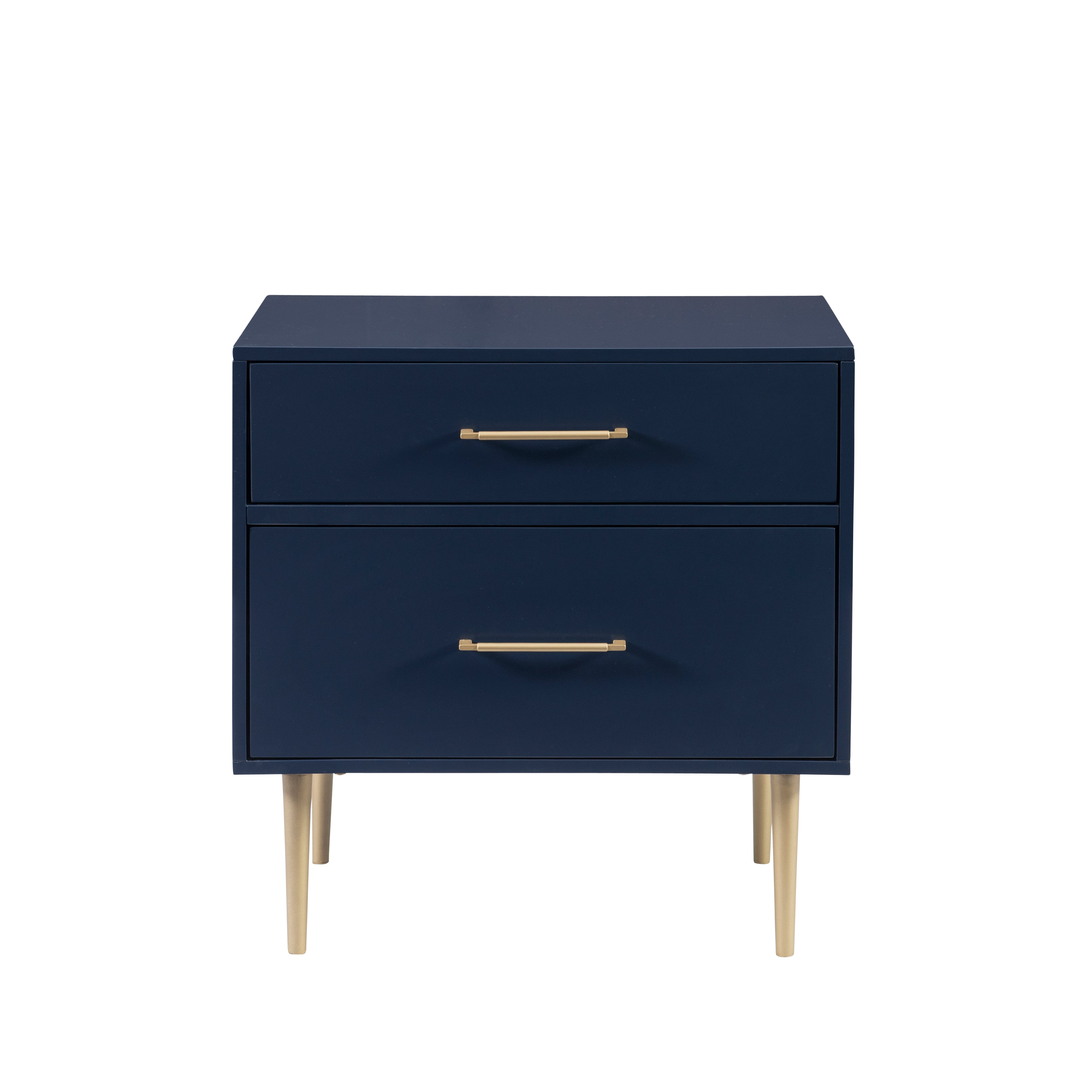Gwyneth Glam Navy 2 Drawer Night Stand