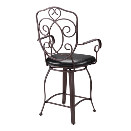 24&quot; Crested Back Counter Stool