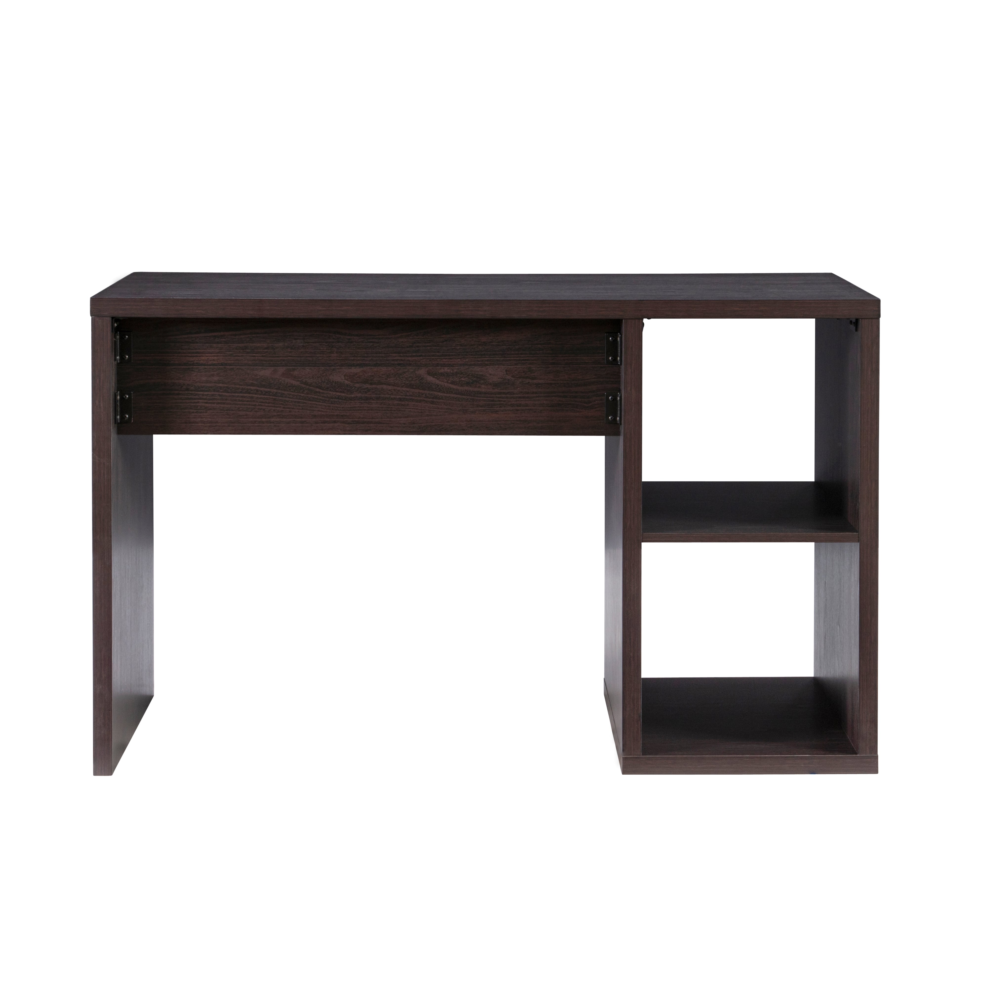 Espresso Desk with Shelving
