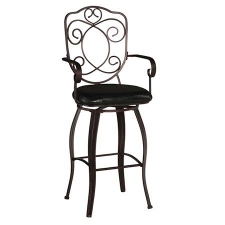 30&quot; Crest Back Swivel Counter Stool