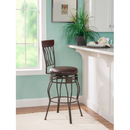 30&quot; Lattice Back Bar Stool