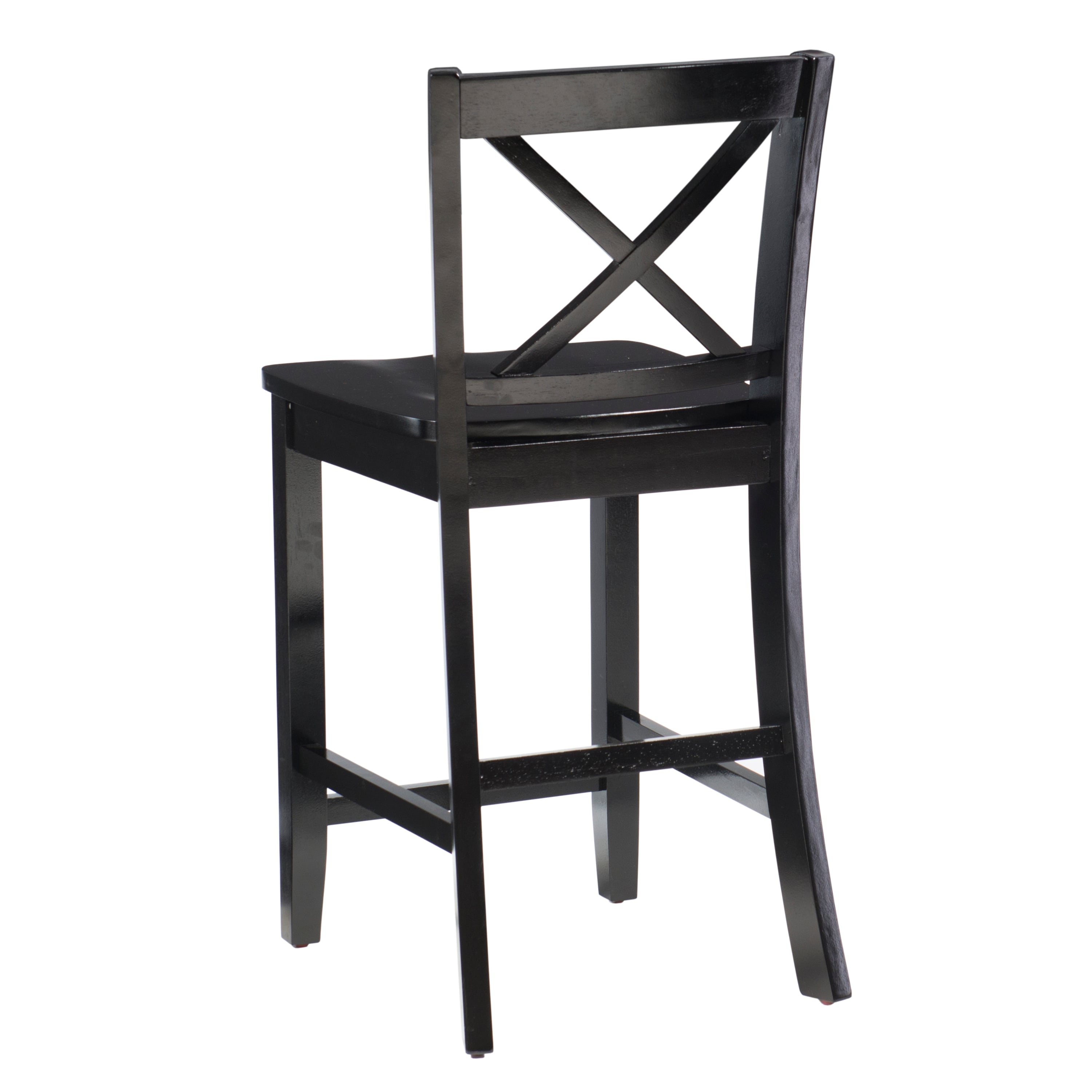 Linon Linon Black X-Back Counter Stool