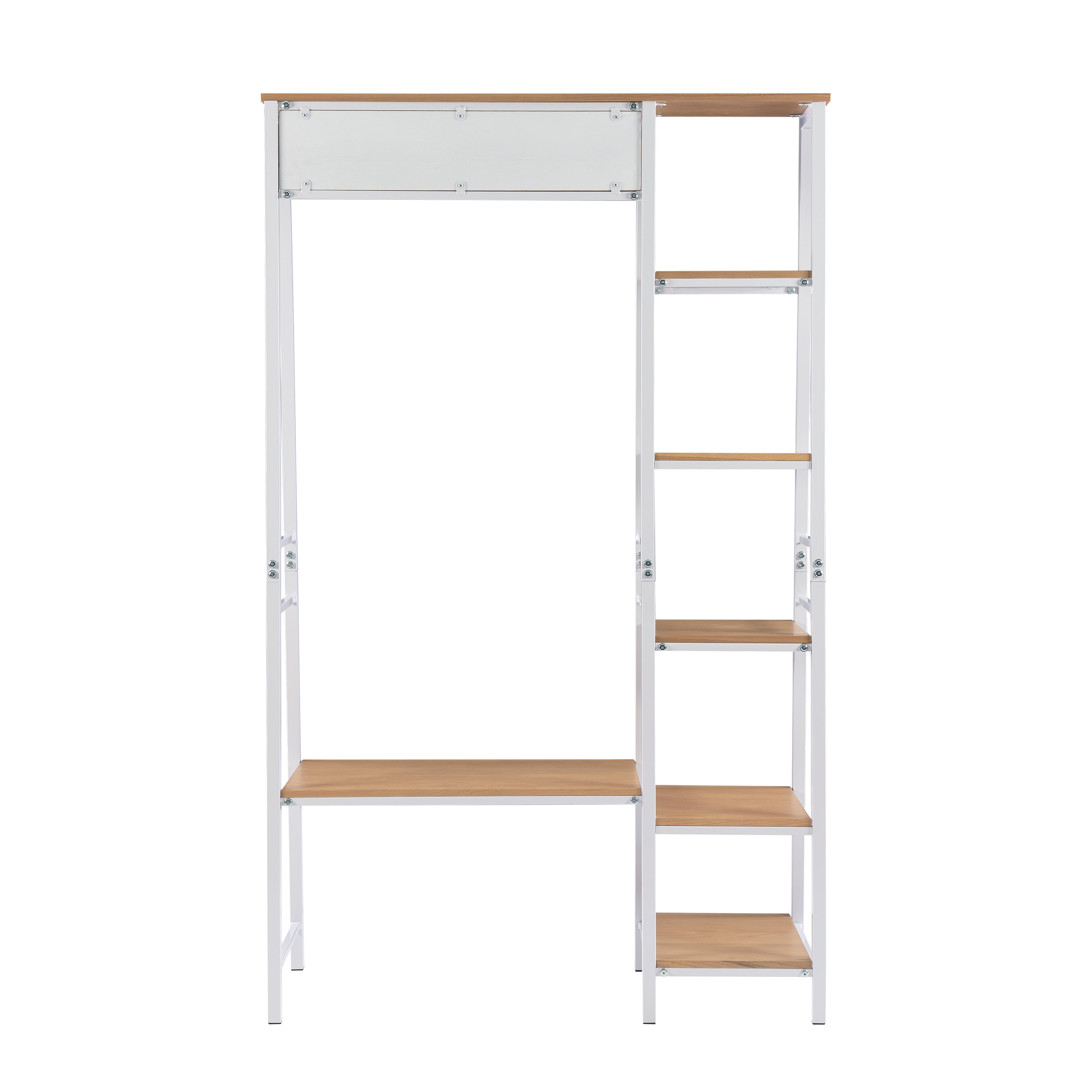 Ash Veneer Hall Tree with White Frame