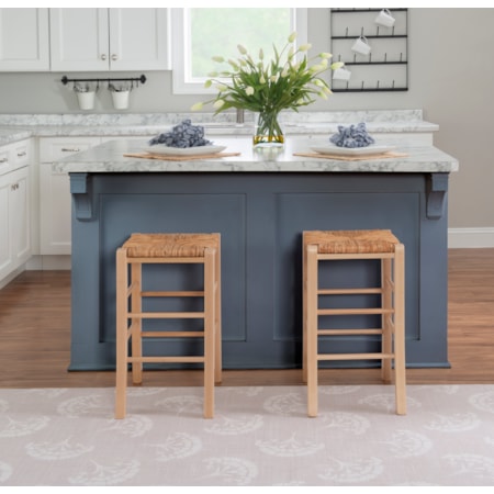 Venezia Backless Counter Stool Nat