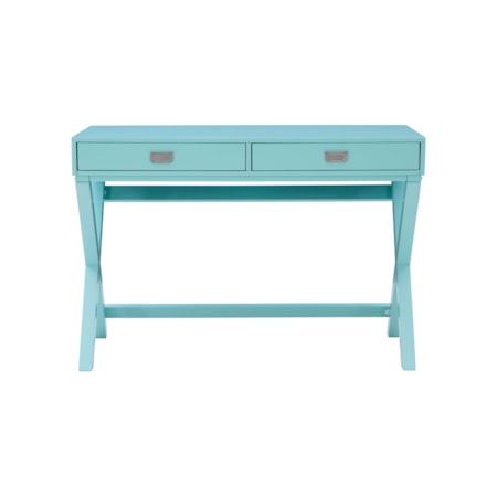 Blue 2-Drawer Writing Desk