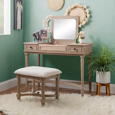 Vanity Desk with Bench