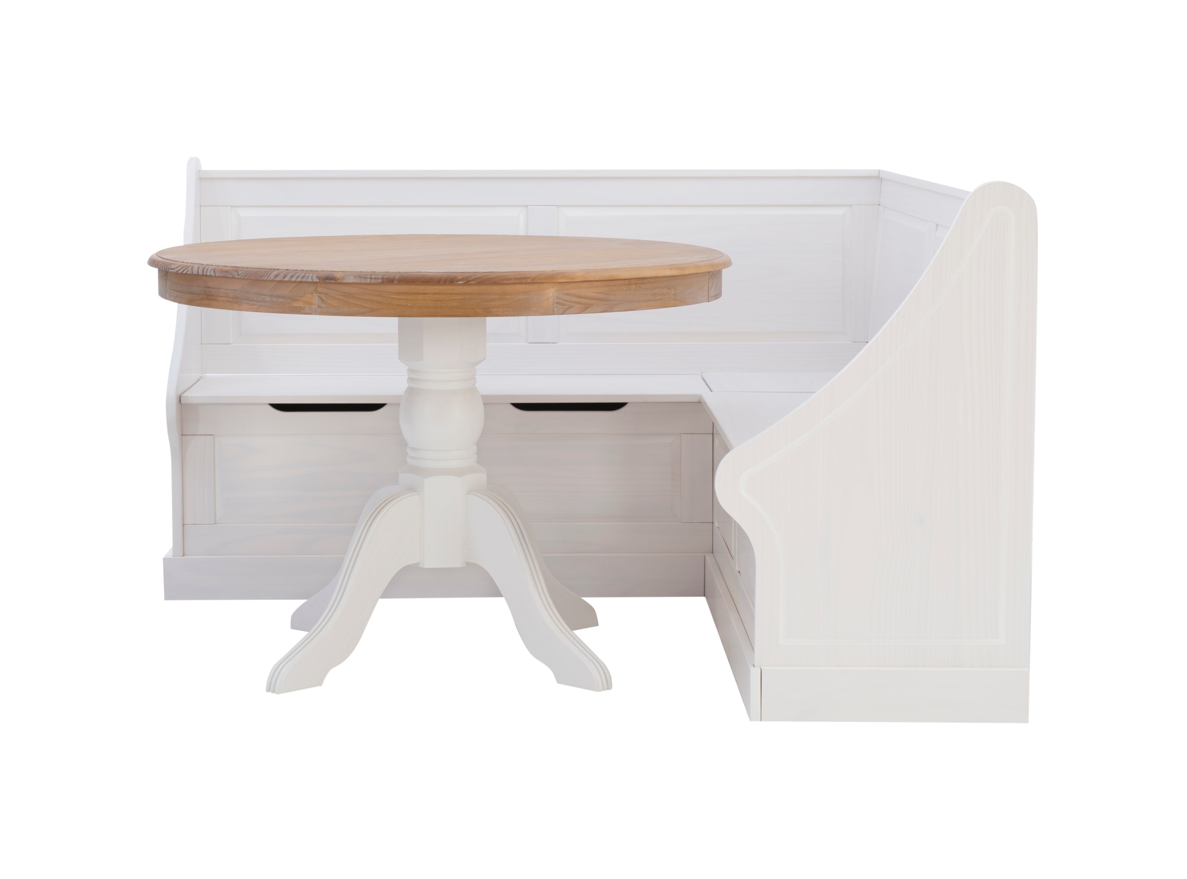 Tobin Corner Breakfast Nook Set, White