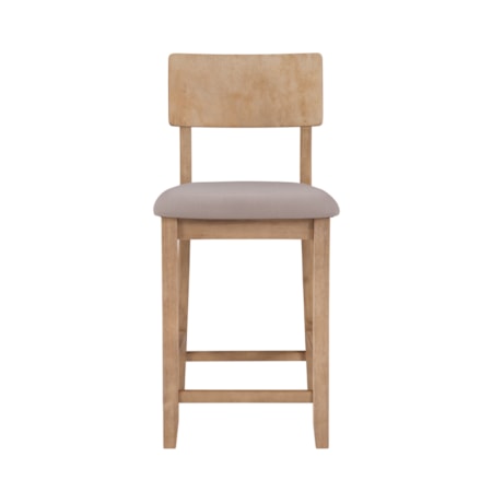 24-Inch Gray Wash Counter Stool