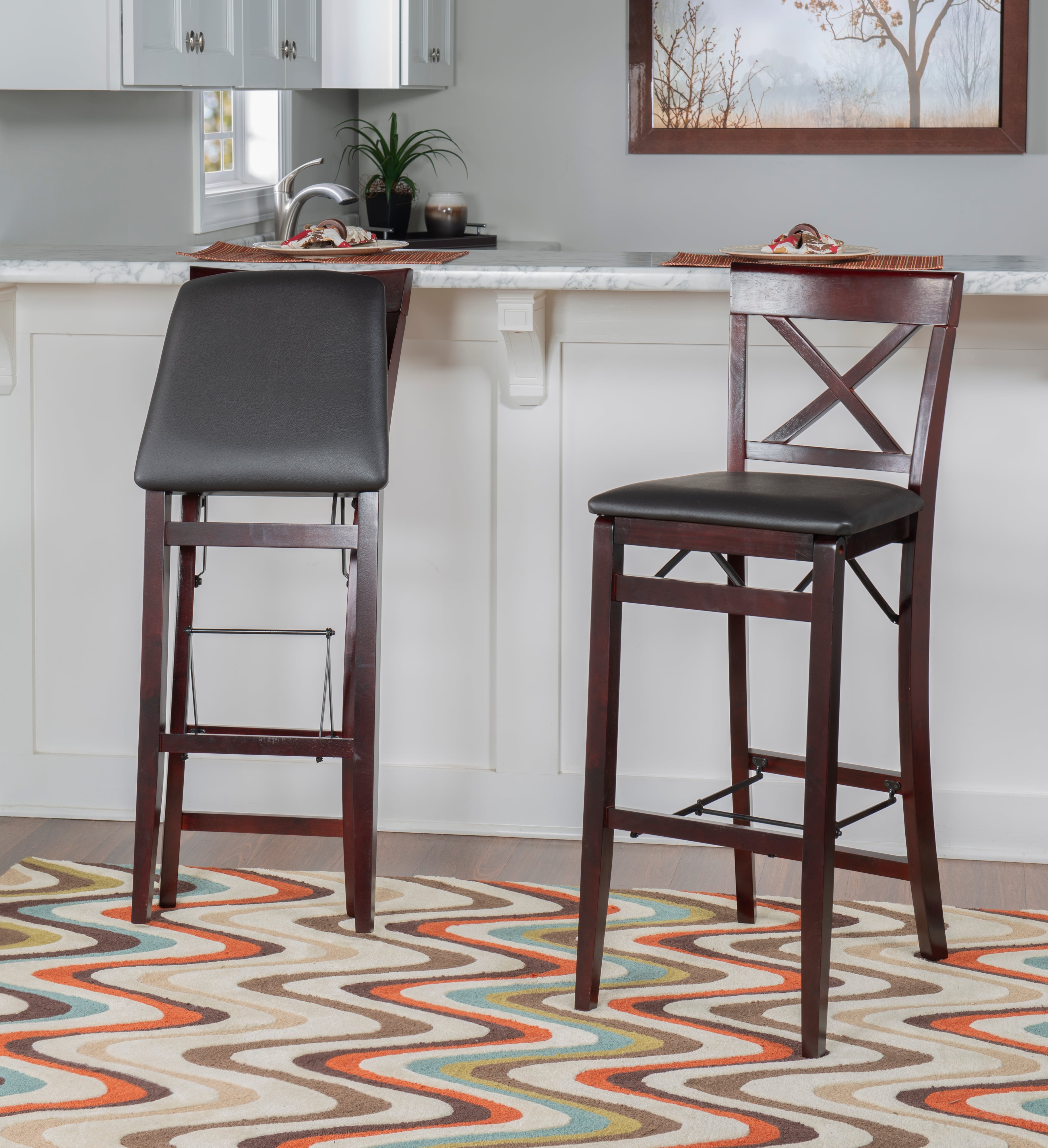 X-Back Folding Bar Stool