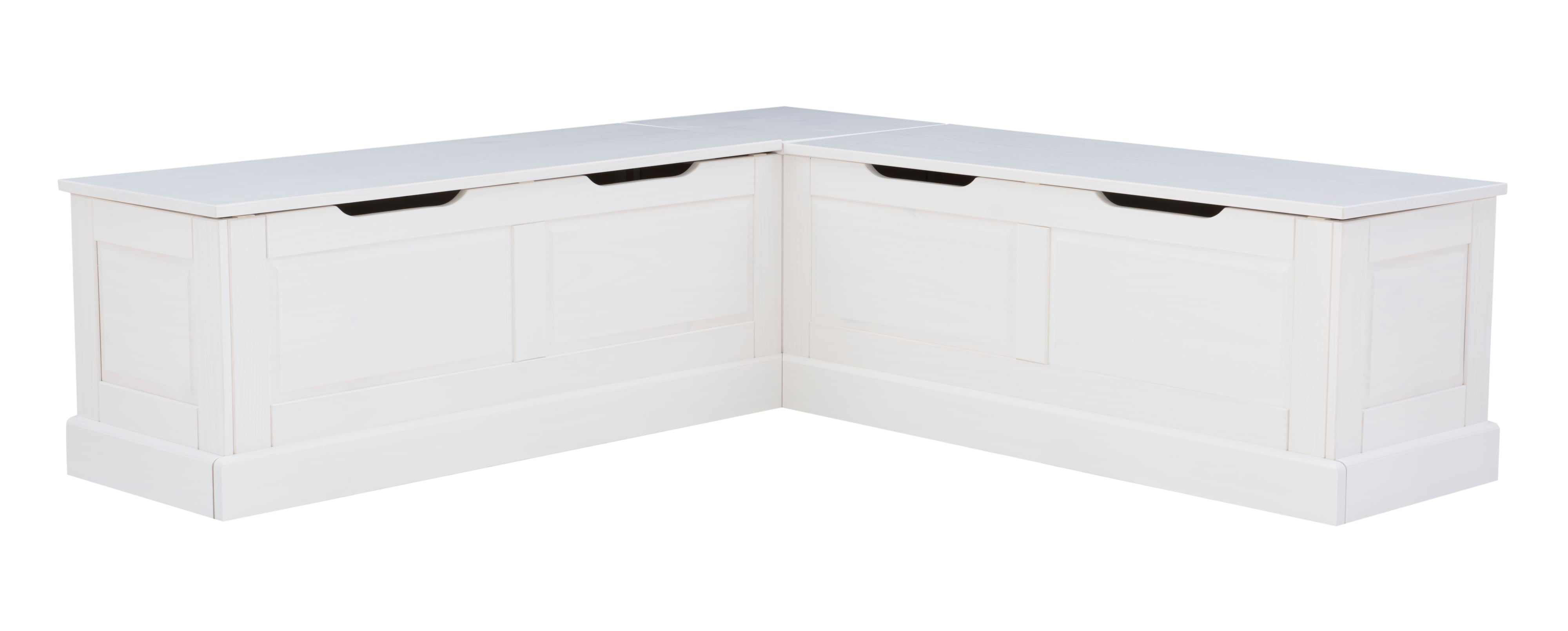 Tobin Backless Corner Nook Set, White