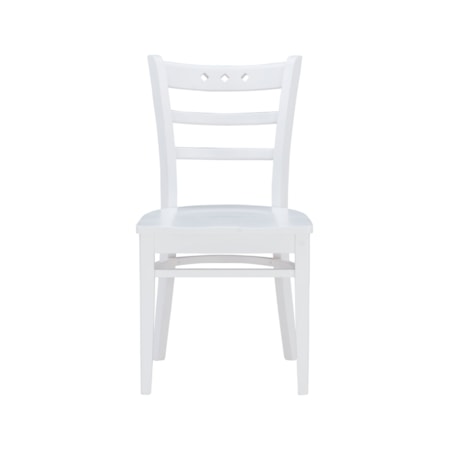 White Solid Beechwood Side Chair