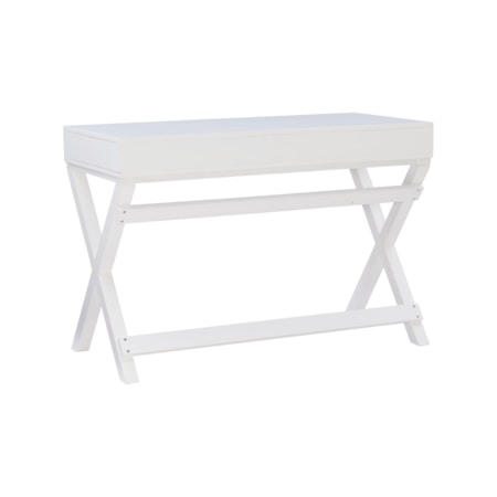 White 2-Drawer Writing Desk