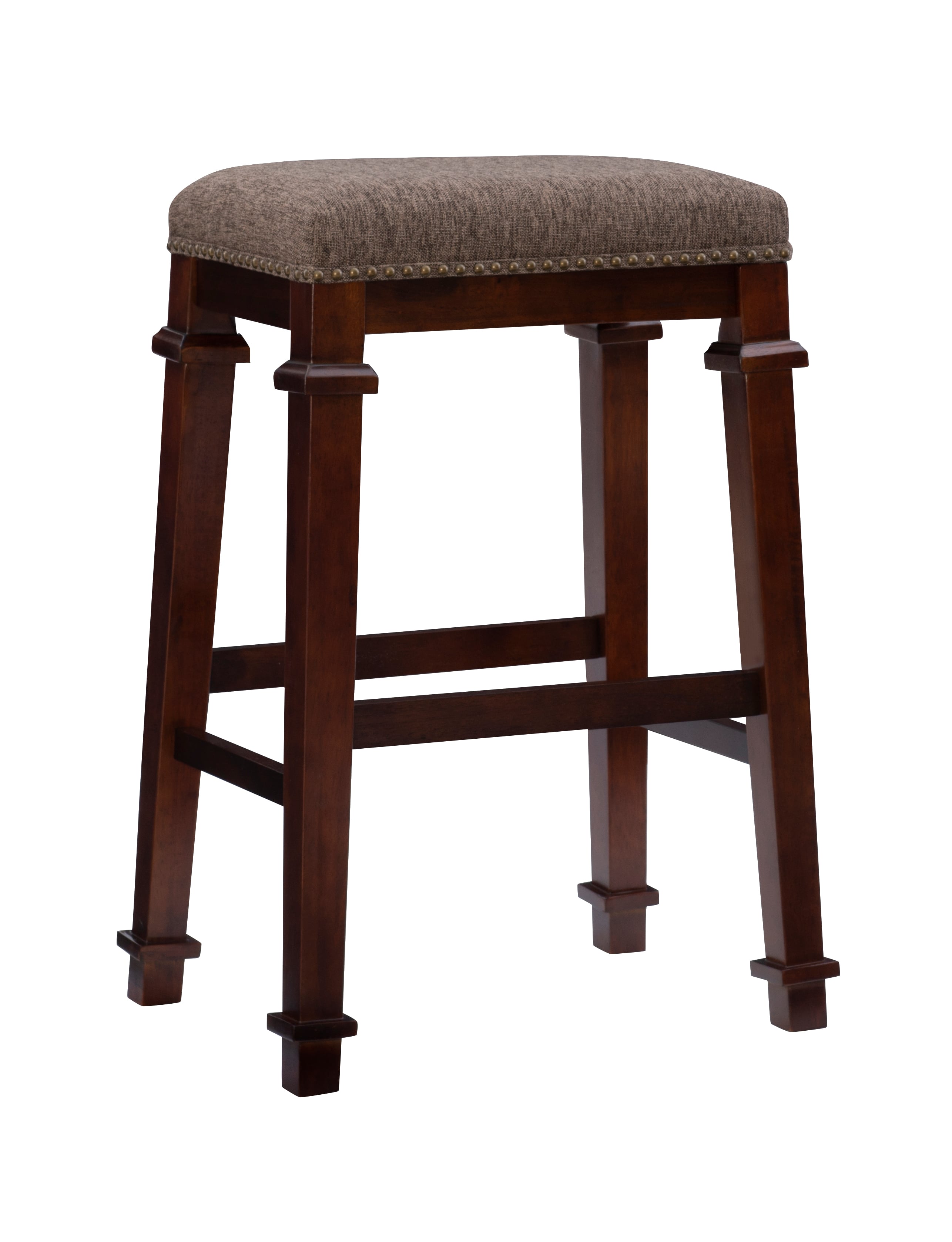 Backless Tweed Bar Stool