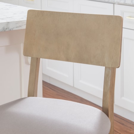 24-Inch Gray Wash Counter Stool