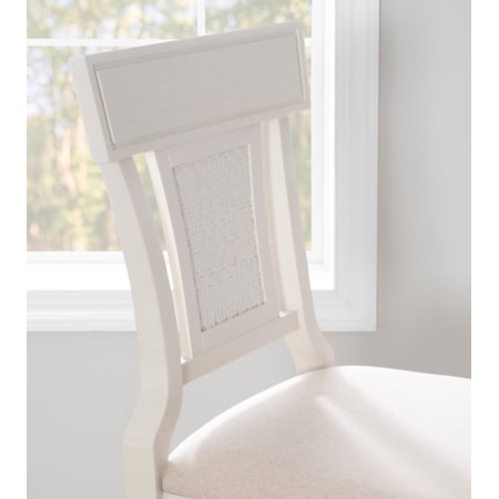 White Upholstered Bar Stool